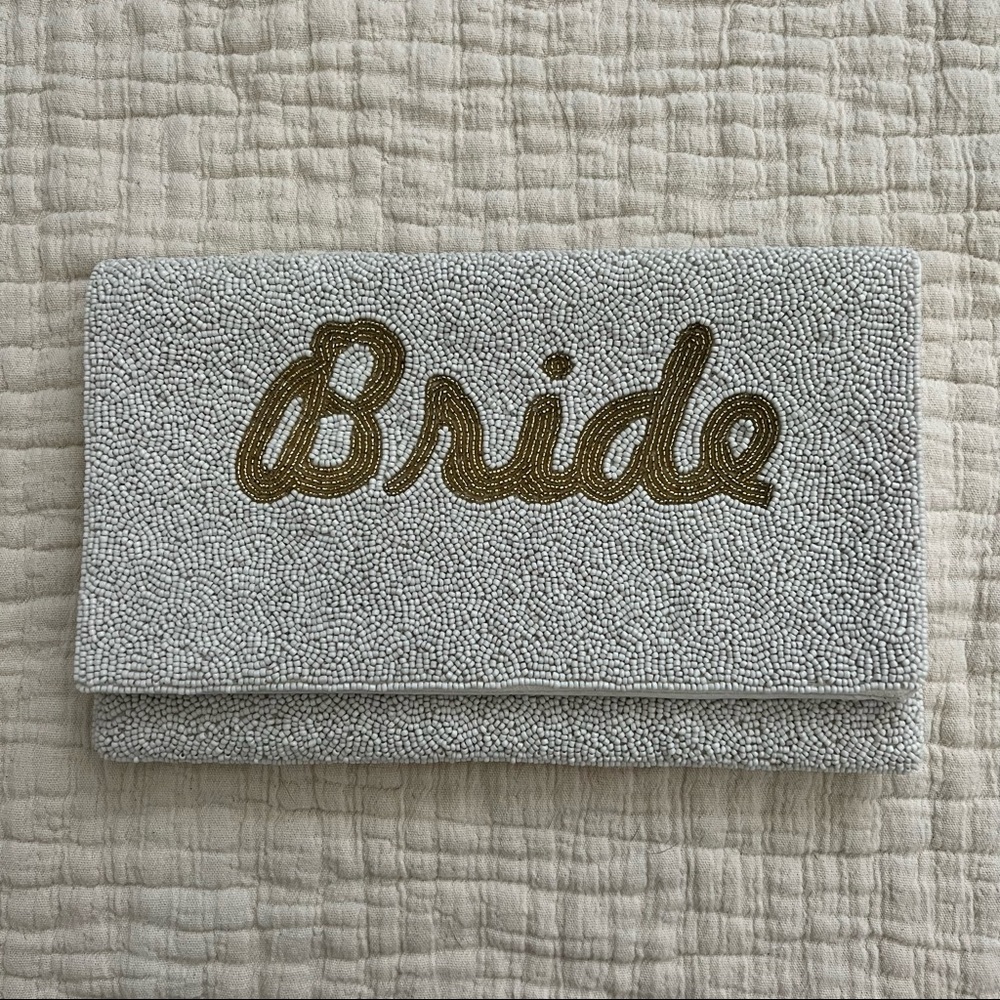 Beaded BRIDE Clutch